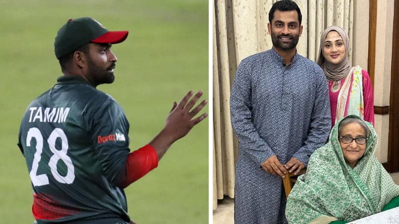 গণভবনে প্রধানমন্ত্রীর সঙ্গে সস্ত্রীক তামিম ইকবাল