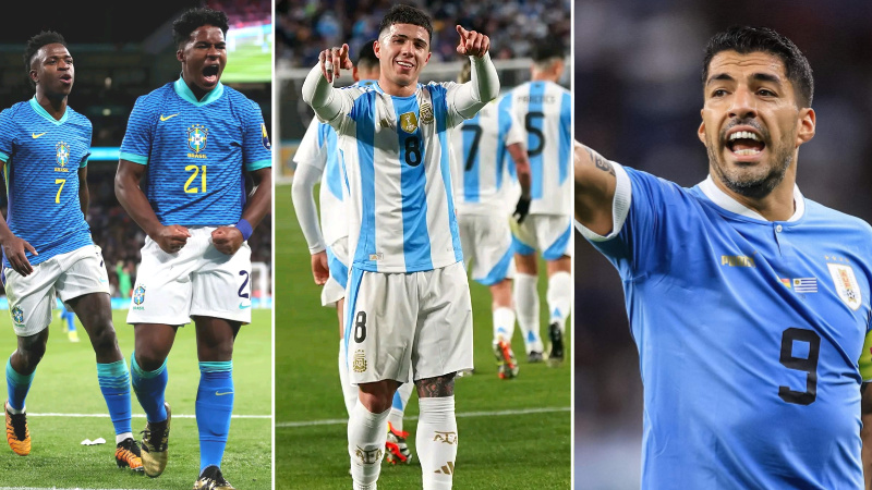 Brazil, Argentina and Uruguay in 2026 world cup qualifying round