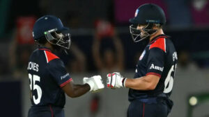 Aaron Jones and Andries Gous made a partnership of 131 runs