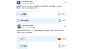Euro and Copa Final Poll