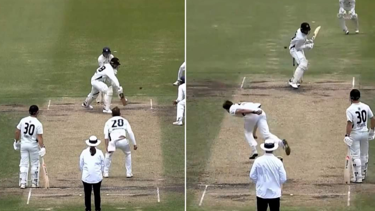 Ashton agar one handed bat