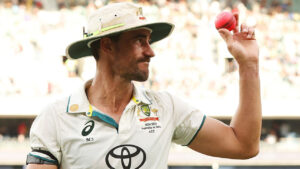 Mitchell Starc with Pink Ball