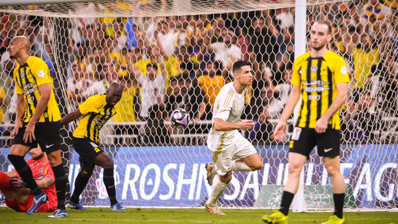 Ronaldo running after goal