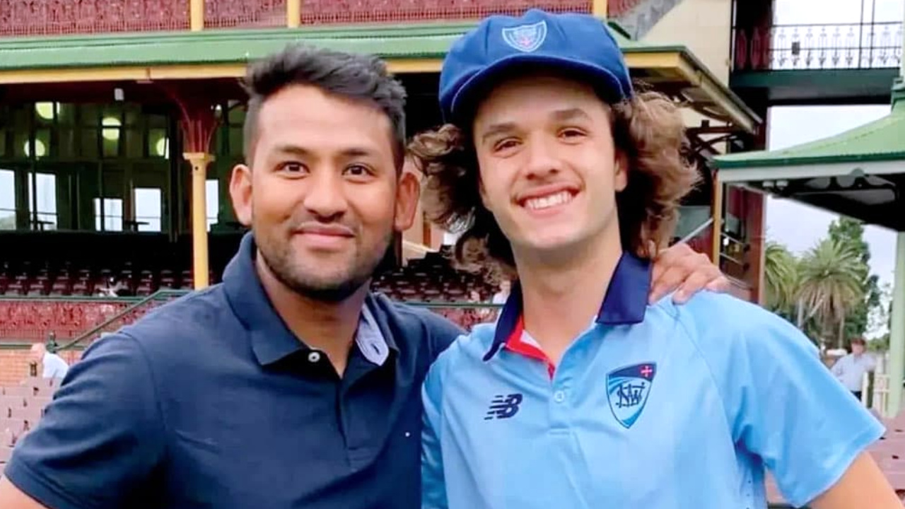 Sam Konstas and his Bangladeshi personal batting coach Tahmid Islam