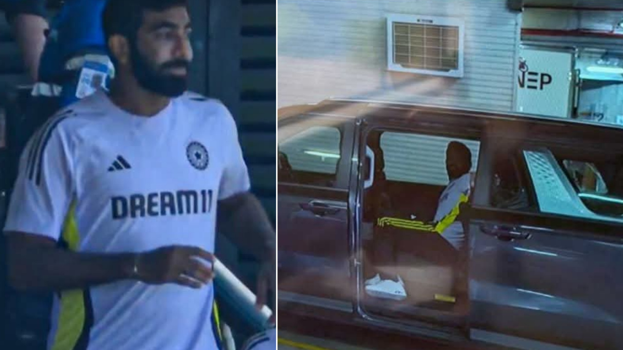 Jasprit Bumrah going out from stadium