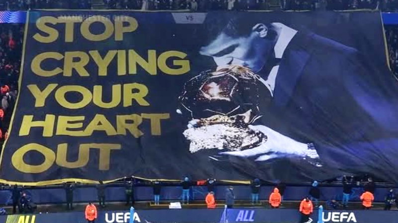 Manchester City fan's Tifo in gallery