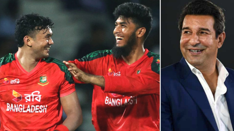 বাংলাদেশ হারলেও তাসকিন-রিশাদের প্রশংসায় ওয়াসিম আকরাম