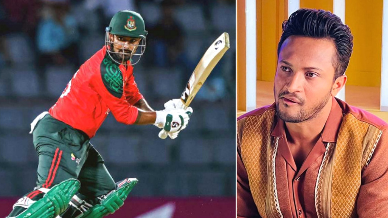 এশিয়া কাপের শেষ দুই ম্যাচে লিটনকে মিস করেছেন সাকিব