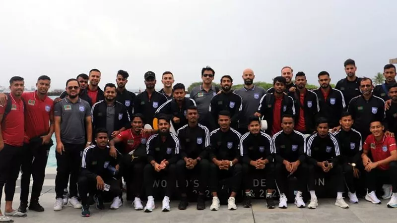 bangladesh football team arrive maldives
