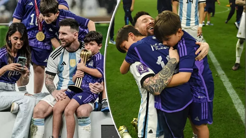 Lionel Messi with Family