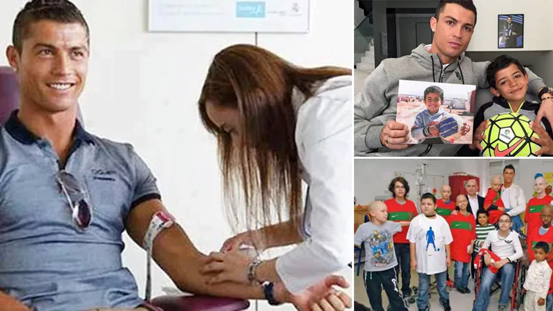 Cristiano Ronaldo blood donate