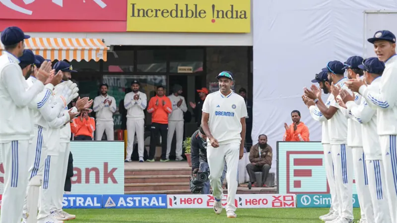 R Ashwin guard of honour in his 100th Test
