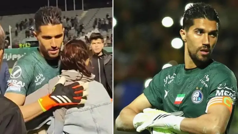 Iranian football player received bad news for hugging a female fan