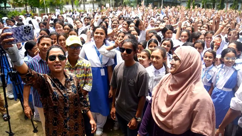 Joty's in the educational institution of Sylhet, the students were filled with joy