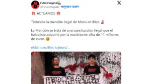 Futuro Vegetal post on Messi's House