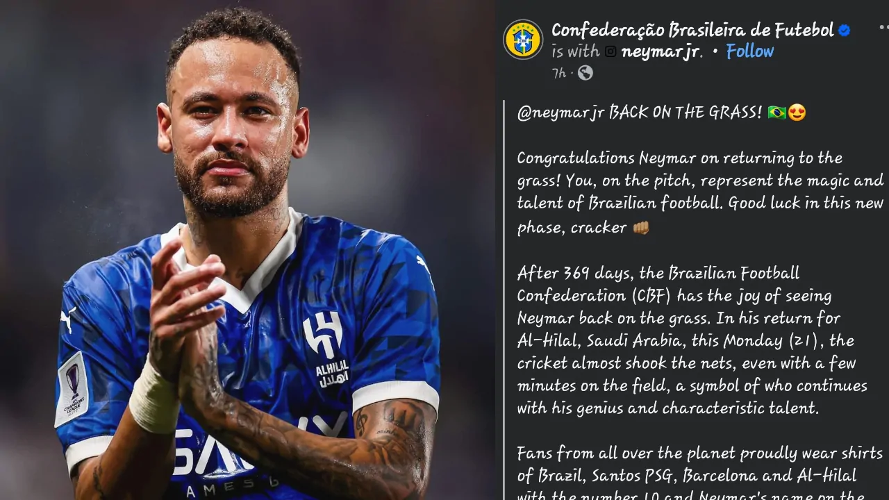 Brazil message for Neymar returns