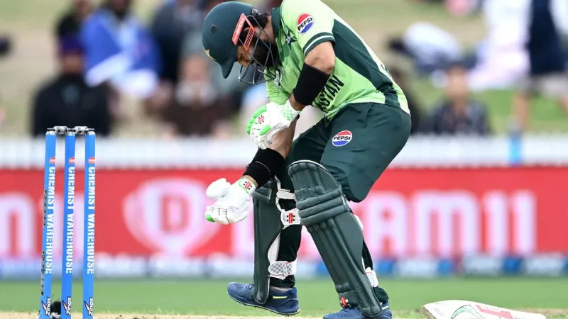 Mohammad Rizwan took a painful blow