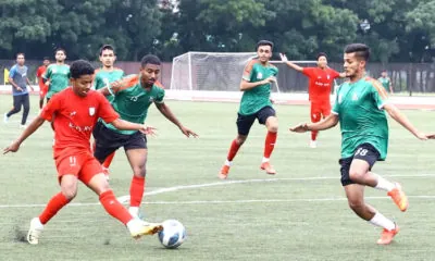 Bangladesh u19 football team practice camp