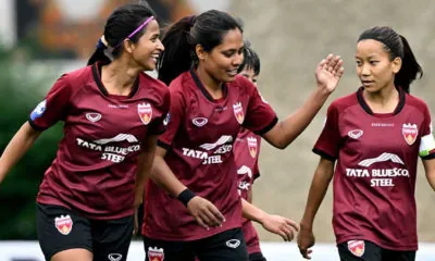 Bangladeshi footballers celebrate goals in Bhutanese league