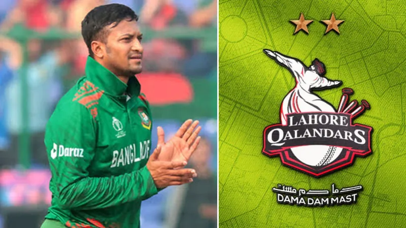 Lahore Qalandars' message welcoming Shakib