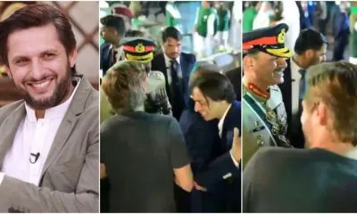 Shahid Afridi with pakistani army chief
