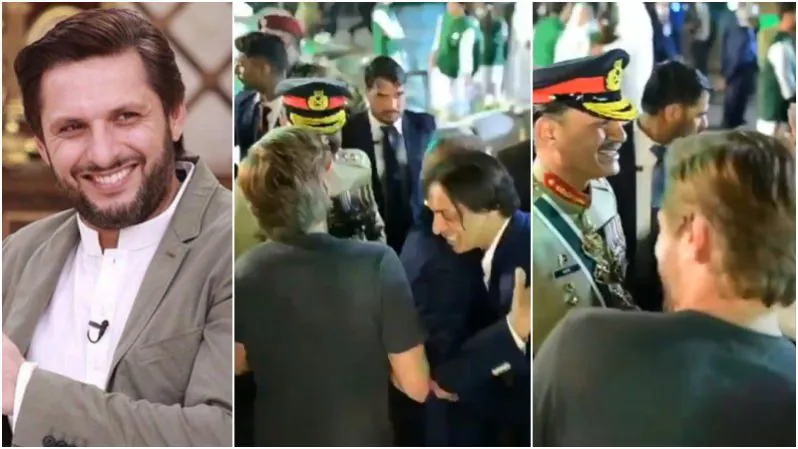 Shahid Afridi with pakistani army chief