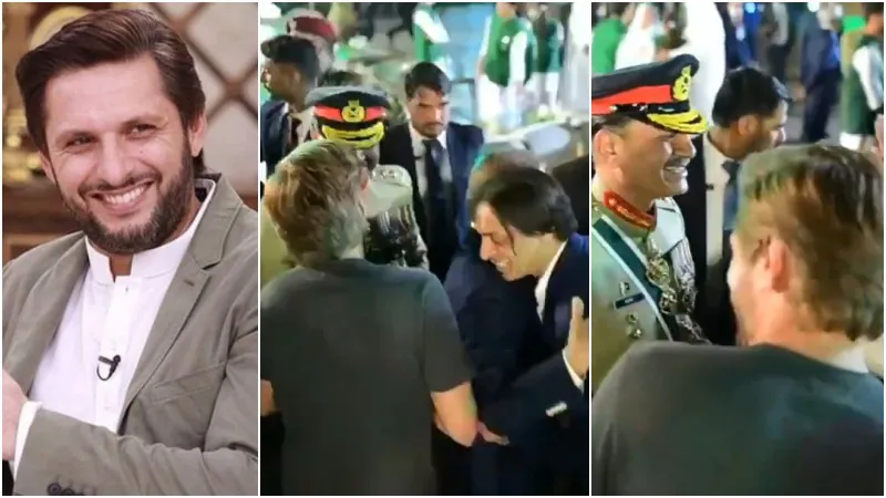 Shahid Afridi with pakistani army chief