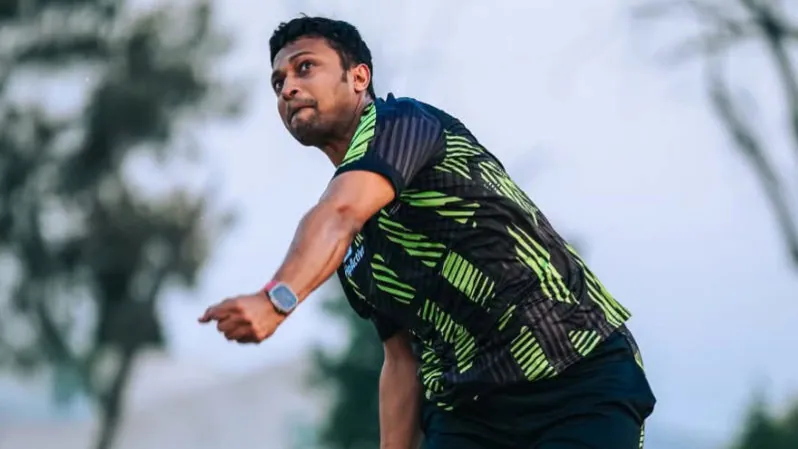 Shakib Al Hasan practicing in Lahore Qalandars