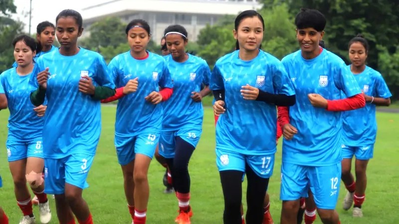Bangladesh women football team practice
