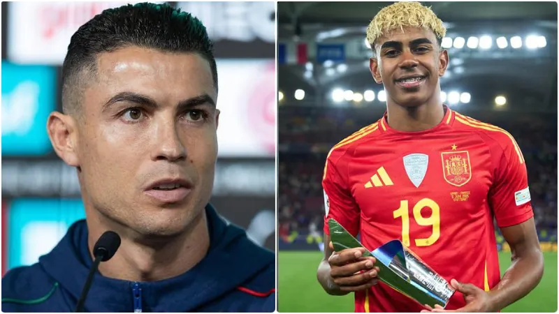 Cristiano Ronaldo and Lamine Yamal