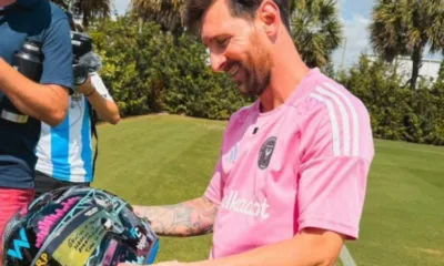 Helmet gifted to Lionel Messi