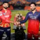 IPL finalists Panjab kings and Bengaluru with trophy