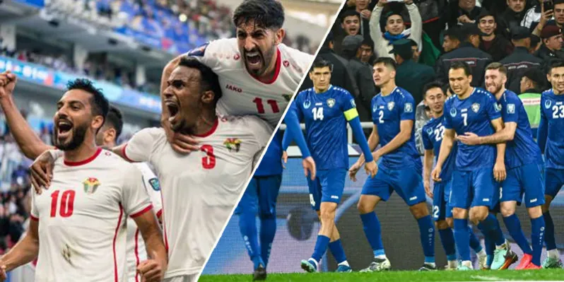 Jordan and uzbekistan football team