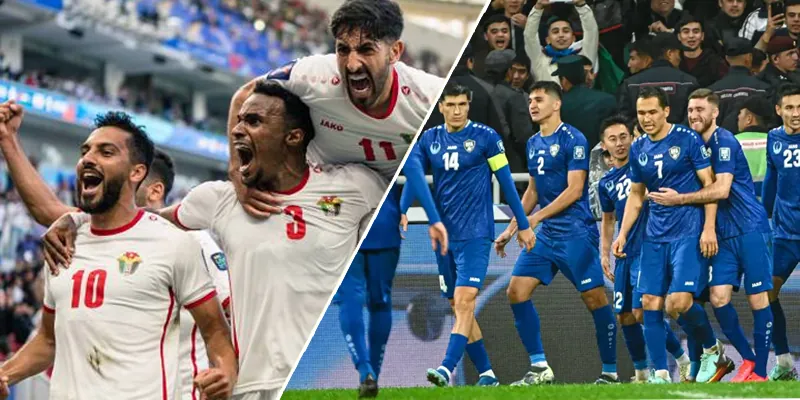 Jordan and uzbekistan football team