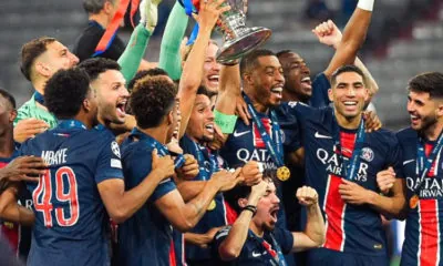 PSG won UEFA Champions League trophy