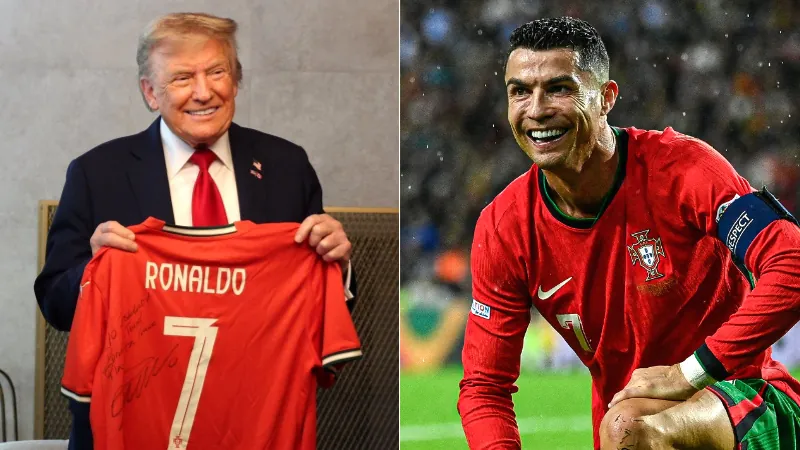 Ronaldo gifted his Jersey to Donald Trump