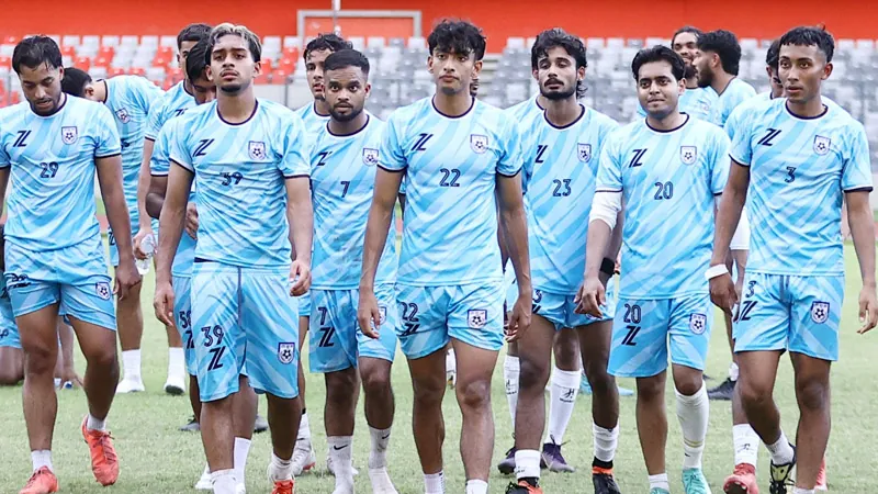 The first day of the footballers who came to the tria for Bangladesh Football l