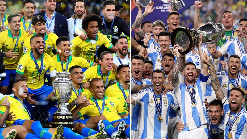 Argentina-Brazil – who has how many titles