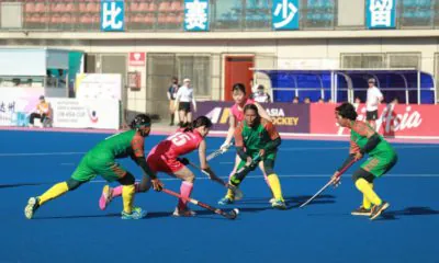 Bangladesh's women's team was knocked out of the title race after losing 9-0 to host China in the first match of the Super Four pool of the ongoing U-18 Women's Asia Cup in Dazhou, China.