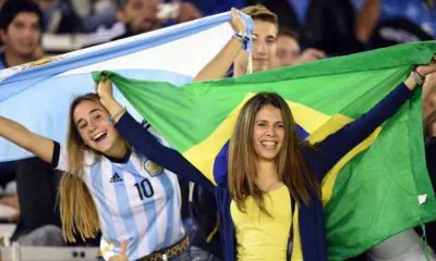 Brazil and Argentia Football