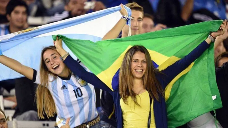 Brazil and Argentia Football