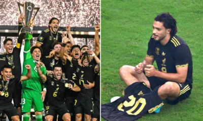 Diogo Jota's celebration in gold cup final