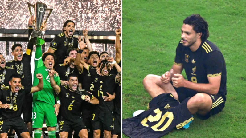 Diogo Jota's celebration in gold cup final