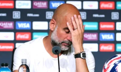 Disappointed Pep Guardiola