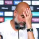 Disappointed Pep Guardiola