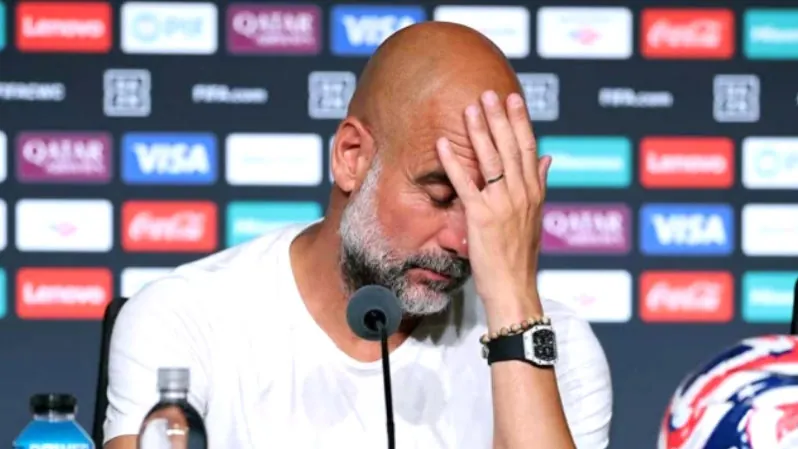 Disappointed Pep Guardiola