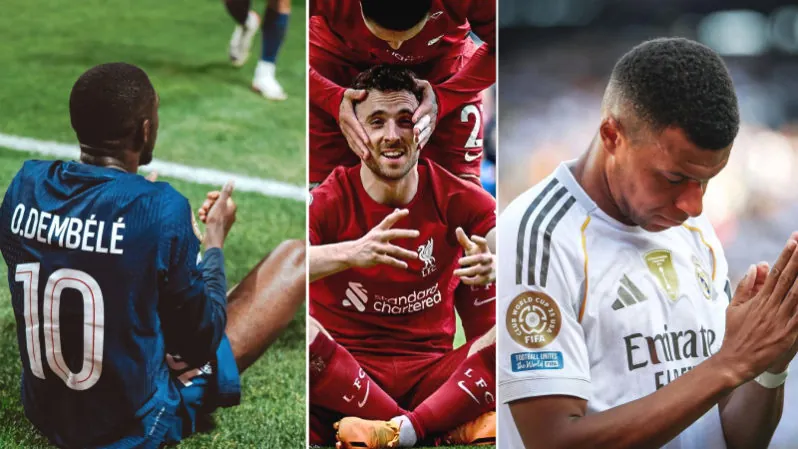 Footballers celebrate like Diago Jota