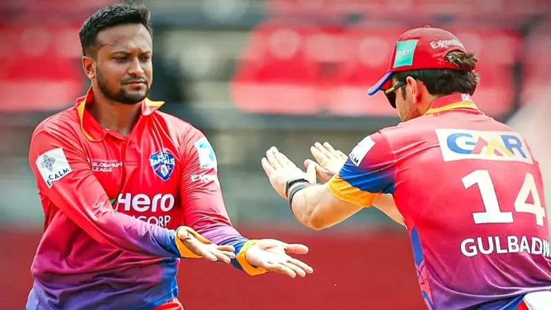 Shakib Al Hasan and Gulbadin Naib