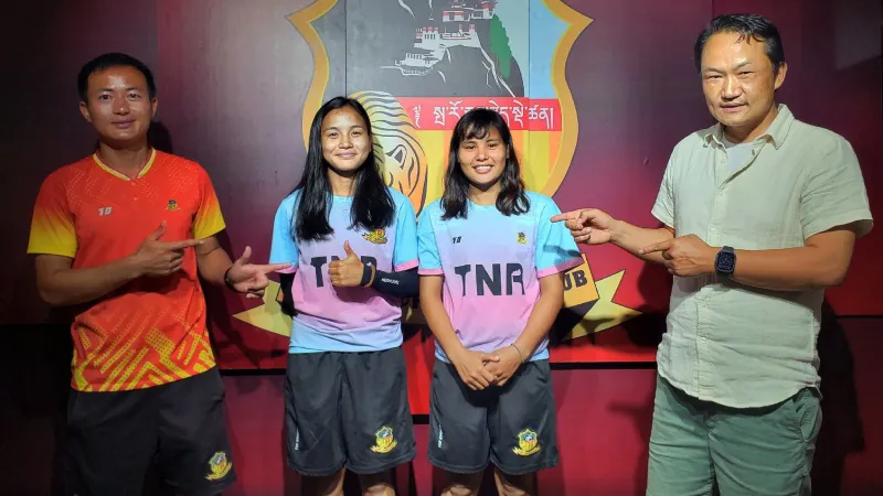 Rituparna-Monika receive warm welcome at Paro FC in Bhutan