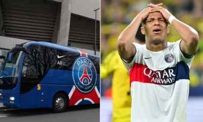 Real Madrid's bus leaves Mbappe behind